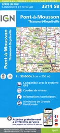 Wandelkaart - Topografische kaart 3314SB Pont-à-Mousson | IGN - Institut Géographique National