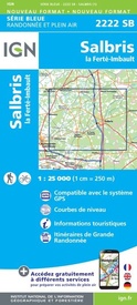 Topografische kaart - Wandelkaart 2222SB Salbris | IGN - Institut Géographique National