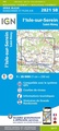 Topografische kaart - Wandelkaart 2821SB L'Isle-sur-Serein | IGN - Institut Géographique National