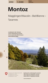 Wandelkaart 25103 Montoz | Swisstopo
