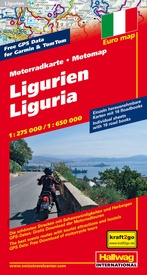 Wegenkaart - landkaart Motomap Motorkaart Ligurië - Liguria | Hallwag