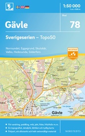 Wandelkaart - Topografische kaart 78 Sverigeserien Gävle | Norstedts
