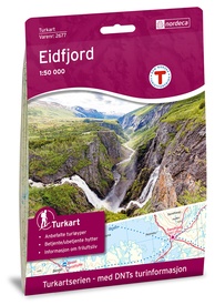 Wandelkaart 2677 Turkart Eidfjord | Nordeca