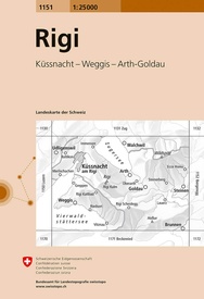 Wandelkaart - Topografische kaart 1151 Rigi | Swisstopo