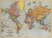 Vintage wereldkaart Stanford's General Map of The World, 70 x 50 cm | Cavallini & Co