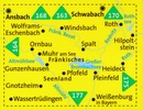 Wandelkaart 174 Fränkisches Seenland | Kompass