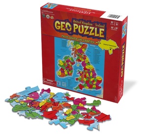 Legpuzzel GeoPuzzle UK and Ireland - Groot-Brittannië en Ierland | GEOtoys