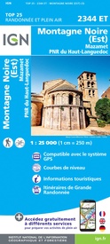 Wandelkaart - Topografische kaart 2344ET Montagne Noire est | IGN - Institut Géographique National