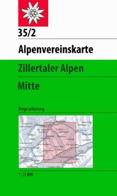 Wandelkaart 35/2 Alpenvereinskarte Zillertaler Alpen - Mitte | Alpenverein