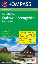 Wandelkaart 851 Güstrow-Krakower Seengebiet | Kompass