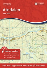 Wandelkaart - Topografische kaart 10066 Norge Serien Atndalen | Nordeca