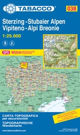 Wandelkaart 038 Sterzing -  Stubaier Alpen - Vipiteno - Alpi Breonie | Tabacco Editrice