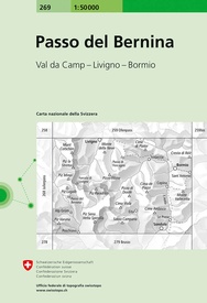 Wandelkaart - Topografische kaart 269 Passo del Bernina | Swisstopo