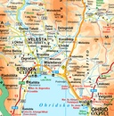 Wegenkaart - landkaart Macedonië - Macedonia | Gizi Map