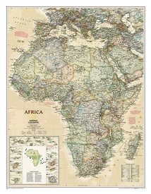 Wandkaart Afrika, politiek & antiek, 61 x 78 cm | National Geographic