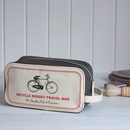 Kadotip Toilettas Bicycle rider's travel bag - retro fiets | Rex London