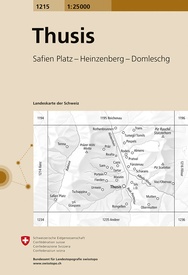 Wandelkaart - Topografische kaart 1215 Thusis | Swisstopo