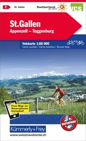 Fietskaart 07 St. Gallen / Appenzell - Toggenburg | Kümmerly & Frey