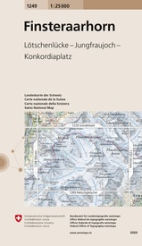 Wandelkaart - Topografische kaart 1249 Finsteraarhorn | Swisstopo
