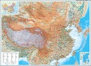 Wandkaart China – geografisch, 120 x 88 cm | Gizi Map