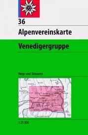 Wandelkaart 36 Alpenvereinskarte Venedigergruppe | Alpenverein