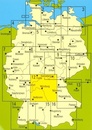 Wegenkaart - landkaart 12 Nürnberg - Würzburg - Fulda - Heilbronn | Falk