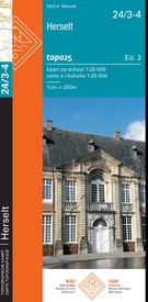 Topografische kaart - Wandelkaart 24/3-4 Topo25 Herselt | NGI - Nationaal Geografisch Instituut
