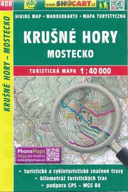 Wandelkaart 408 Krušné hory - Mostecko - Erzgebirge, Brüx | Shocart