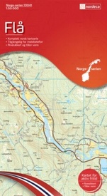 Wandelkaart - Topografische kaart 10041 Norge Serien Flå | Nordeca