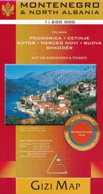Wegenkaart - landkaart Montenegro | Gizi Map
