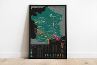 France - Carte du vin ENG | Wijnkaart | 50 x 70 cm