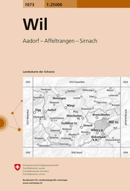 Wandelkaart - Topografische kaart 1073 Wil | Swisstopo
