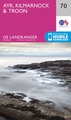 Wandelkaart - Topografische kaart 070 Landranger Ayr, Kilmarnock & Troon | Ordnance Survey