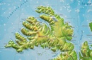 Wandkaart - Reliëfkaart IJsland met voelbaar 3D reliëf 42 x 30 cm | GeoRelief