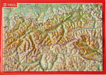 Ansichtkaart Tirol reliëfpostkaart | GeoRelief