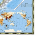 Wereldkaart Politiek, pacific centered, 185 x 122 cm | National Geographic Wereldkaart Politiek, pacific centered, 185 x 122 cm | National Geographic