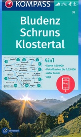 Wandelkaart 32 Bludenz - Schruns - Klostertal | Kompass