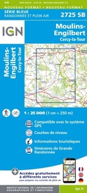 Topografische kaart - Wandelkaart 2725SB Moulins-Engilbert | IGN - Institut Géographique National
