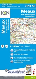 Wandelkaart - Topografische kaart 2514SB Meaux | IGN - Institut Géographique National