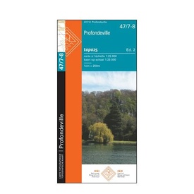 Topografische kaart - Wandelkaart 47/7-8 Topo25 Profondeville | NGI - Nationaal Geografisch Instituut