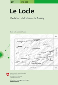 Wandelkaart - Topografische kaart 231 Le Locle | Swisstopo