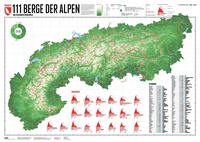 111 Berge der Alpen | 59.4 x 84.1 cm