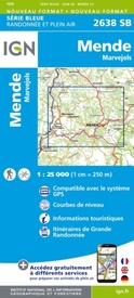 Wandelkaart - Topografische kaart 2638SB Mende | IGN - Institut Géographique National