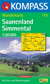 Wandelkaart 114 Saanenland-Simmental-Gstaad | Kompass