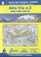 Alta Via 2 della Valle d'Aosta gids en kaart