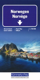Wegenkaart - landkaart Noorwegen - Norwegen | Kümmerly & Frey