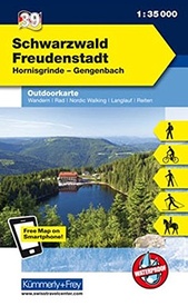 Wandelkaart 39 Outdoorkarte Schwarzwald Freudenstadt | Kümmerly & Frey