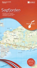 Wandelkaart - Topografische kaart 10134 Norge Serien Sagfjorden | Nordeca