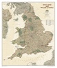 Wandkaart Engeland en Wales, antiek, 76 x 91 cm | National Geographic