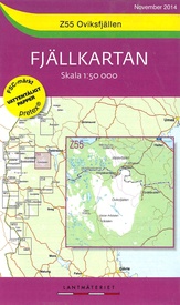 Wandelkaart Z55 Fjällkartan Oviksfjällen | Lantmäteriet